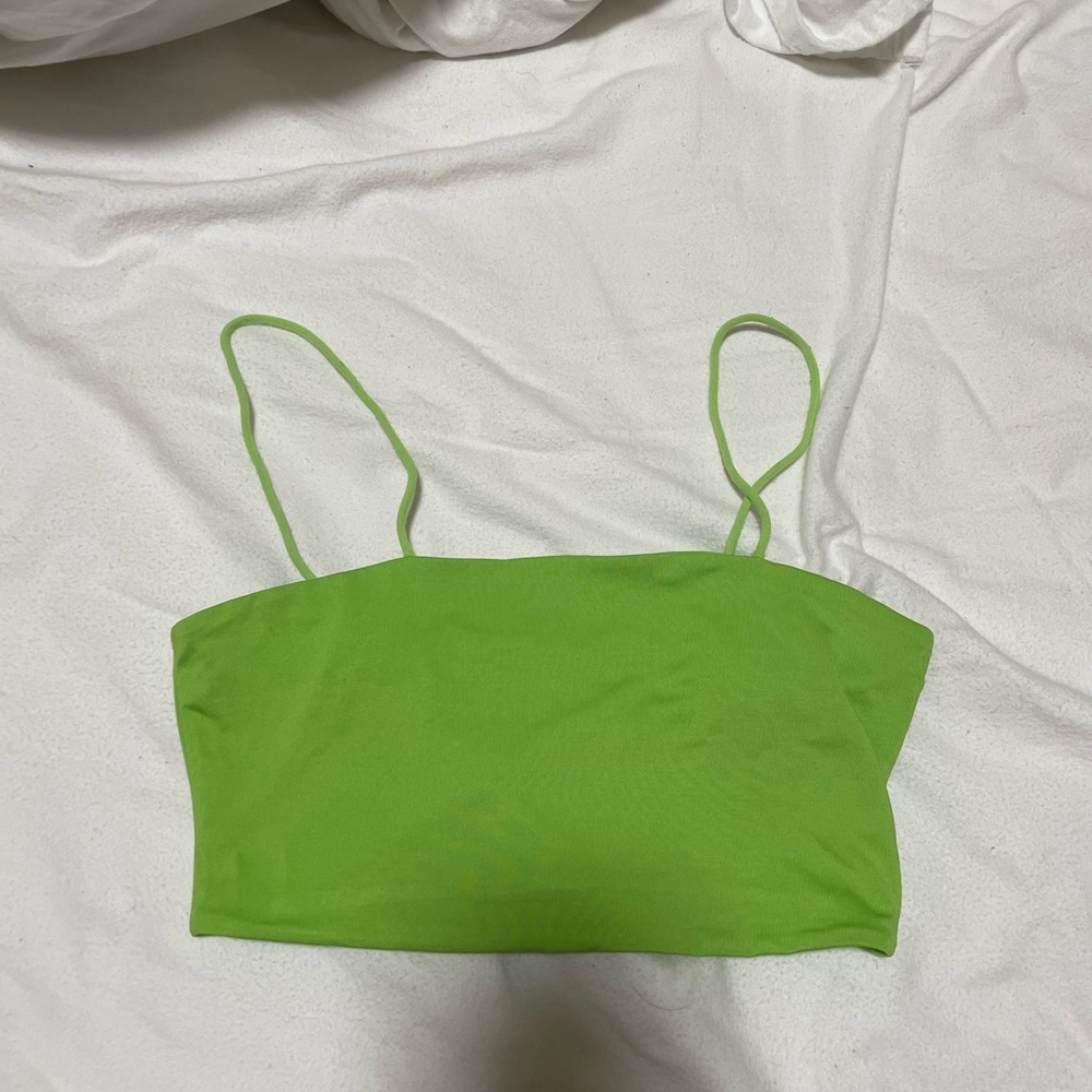 Shein neon green crop top